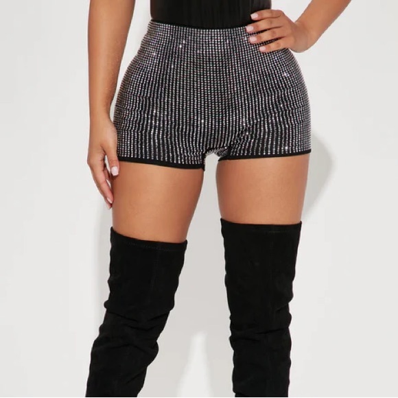 Rhinestoned Shorts - Picture 1 of 6